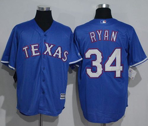 Rangers #34 Nolan Ryan Blue New Cool Base Stitched MLB Jersey